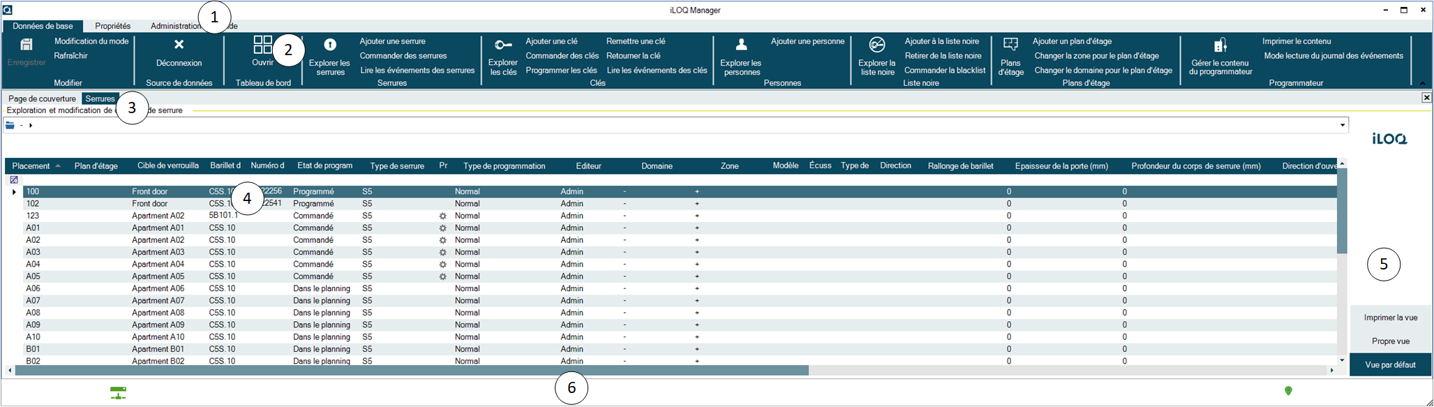 Manager iLOQ 5 Series Interface utilisateur